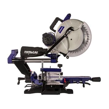 Пила торцовочная ПУЛЬСАР ПТН 305-2000 (2000Вт, 305х30мм, рез 105х335мм, рем. перед, направл., лазер, наклон право/лево, 20 кг)