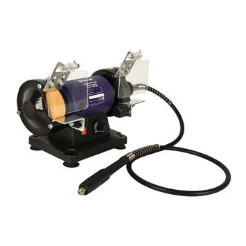 Станок точило  ПУЛЬСАР СТ 075 (150Вт, диск 75x20x10мм 0-9900об/мин, 2,2 кг + гибкий вал)