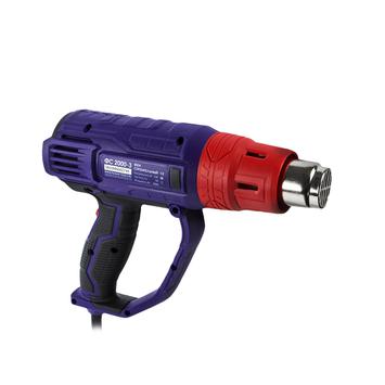 Строительный фен ПУЛЬСАР ФС 2000-3 (2000Вт, 60-600*C, 300/500л/мин, 0,9кг, кейс + 4 насадки)