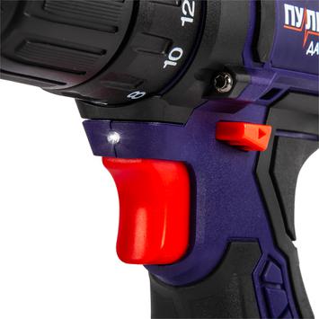 Дрель аккумуляторная безударная ПУЛЬСАР ДА 12-23 (12В, 23Hm, Li-on, 1,5Ah, 2 акк., 1.3 кг, коробка) --> 923-088