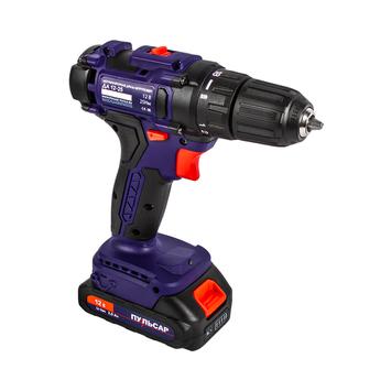 Дрель аккумуляторная безударная ПУЛЬСАР ДА 12-25 (12В, 25Hm, Li-on, 2Ah, 2акк., кейс)