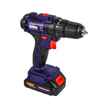 Дрель аккумуляторная безударная ПУЛЬСАР ДА 14-30 (14,4В, 30Hm, Li-on, 2,0Ah, 2акк, кейс)