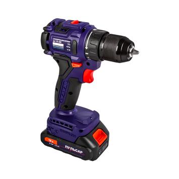 Дрель аккумуляторная безударная ПУЛЬСАР ДА 18-45Б (18В, 45Hm, Li-on, BL-мотор, 2,0 Ah, 2 акк., кейс)