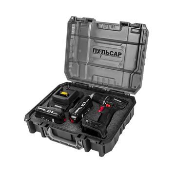 Дрель аккумуляторная безударная ПУЛЬСАР ДА 20- 70Б (20В, 70Нм, 13мм, 2 акк, 2 Ач, з/устр., кейс)