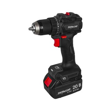 Дрель аккумуляторная безударная ПУЛЬСАР ДА 20- 70Б (20В, 70Нм, 13 мм, 2 акк, 4 Ач, з/устр., кейс)