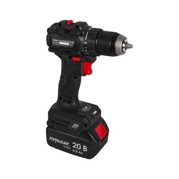 Дрель аккумуляторная безударная ПУЛЬСАР ДА 20- 70Б (20В, 70Нм, 13 мм, 2 акк, 4 Ач, з/устр., кейс)