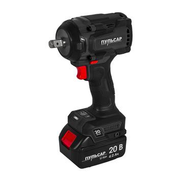 Гайковерт аккумуляторный ударный ПУЛЬСАР ГАУ 20- 600Б (20В, 600Hм, 1/2, 2 акк, 4 Ач, з/устр., кейс)