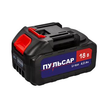 Аккумулятор ПУЛЬСАР Li-Ion, 18В, 4,0Ач, слайдер, в коробке